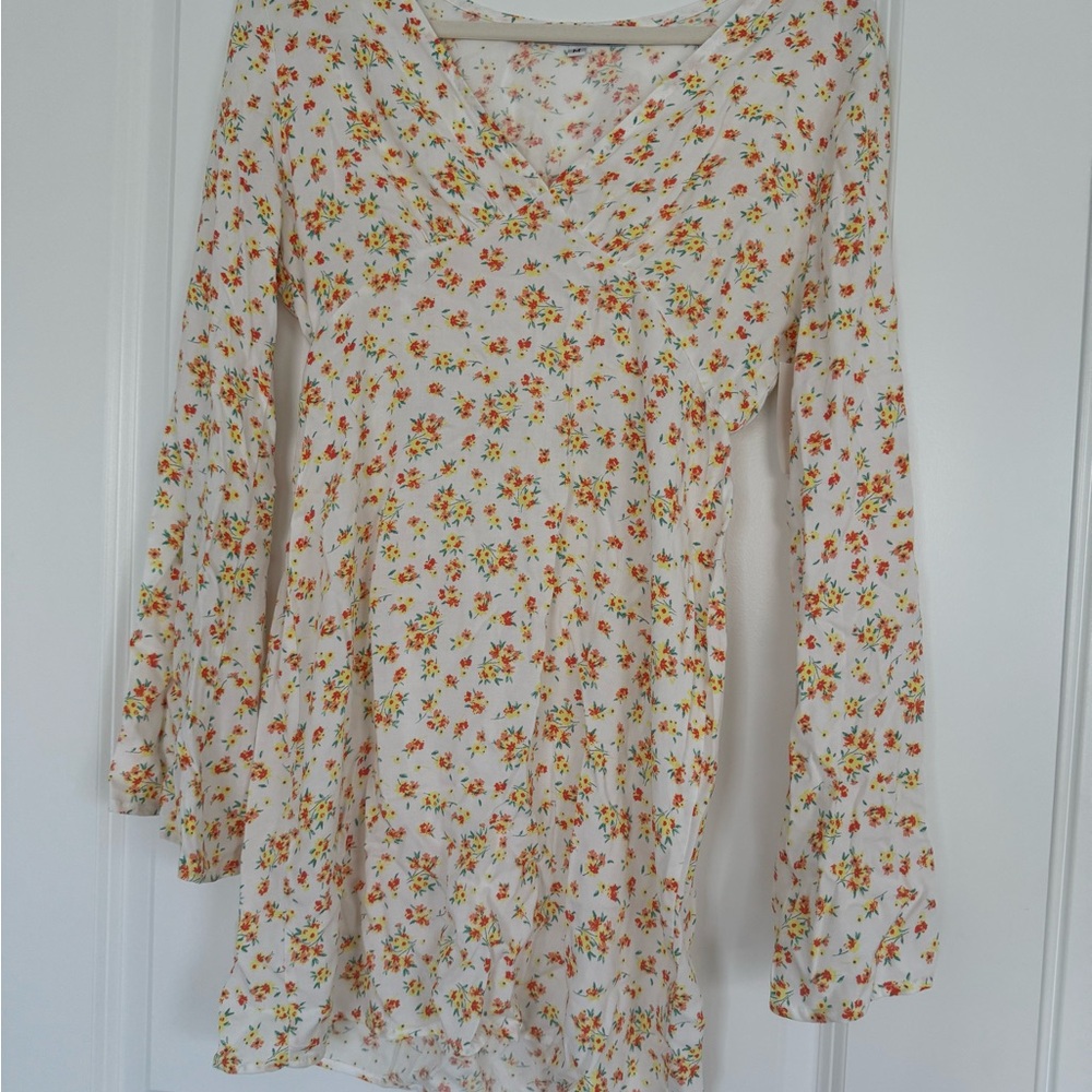 Floral V-Neck Women's Top